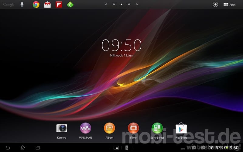 Sony Xperia Tablet Z Homescreen (1)