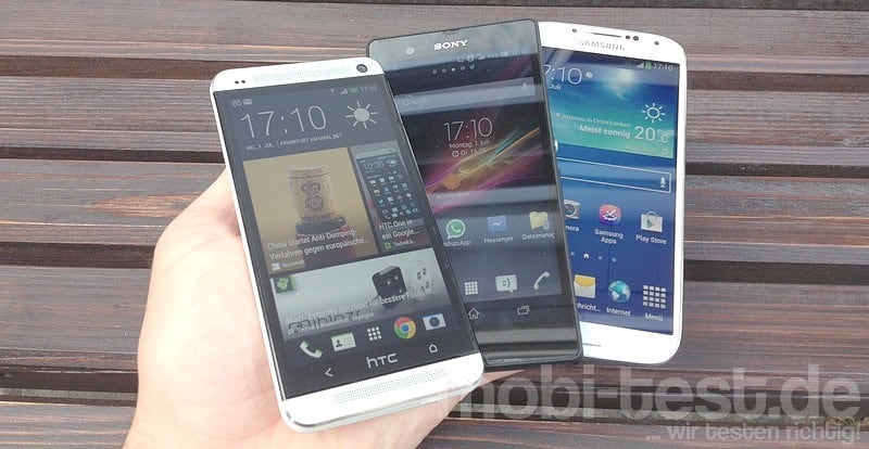 HTC One Samsung Galaxy S4 Sony Xperia Z (4)