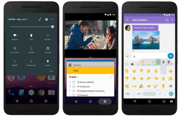 Android 7.0 Nougat Screenshot