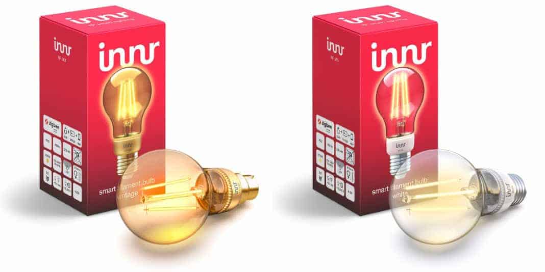 INNR Smart Filament Bulb Vintage White E27 Test Vergleich LED Kolben Banner