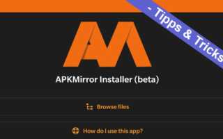 APKMirror Installer APK APKM Sideload APKMIrror App Beta Alpha Apps Download Deutsch Anleitung Banner