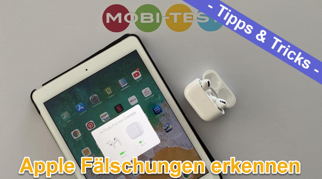 Apple Fälschungen erkennen herausfinden Service Garantie Fake Original Check checken Apple Care iPhone iPad iPod AirPods Pro Banner