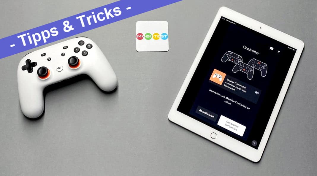 Google Stadia Controller kostenlos verbinden ios android ios iphone ipad bluetooth wlan reset anleitung probleme verbindung fernseher TV Banner