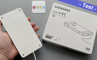 IKEA SJÖMÄRKE Ladepad Test Qi kabellos laden Kaufen Amazon iPhone Apple Samsung Android Vergleich Anleitung wasserdicht Banner