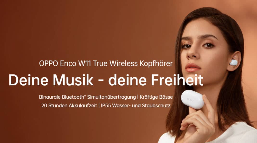 Oppo Enco W11 TWS Headset Test Kaufen Preis Deutschland Update Amazon Vergleich aptX HD Reset Anleitung ANC Banner