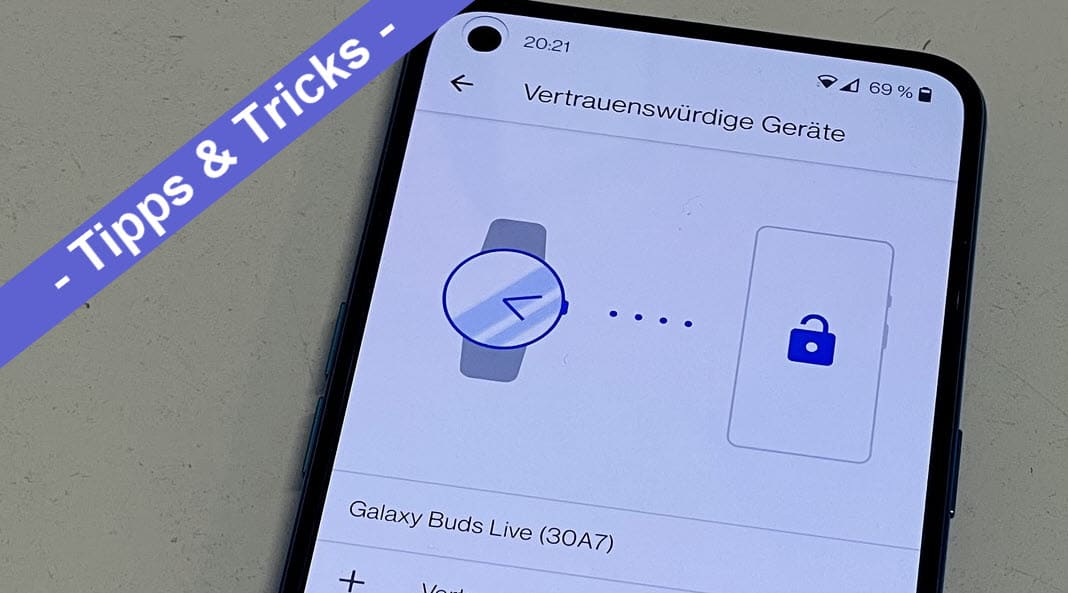 Smart Lock vertrauenswürdige Geräte Orte Android 10 11 Samsung OnePlus Huawei Oppo Xiaomi hinzufügen löschen deaktivieren iPhone aktivieren falsch Banner